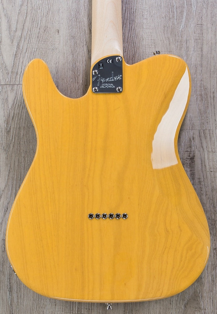 Fender American Elite Telecaster Electric Guitar, Maple Fingerboard, Hard Case - Butterscotch Blonde (Open Box)