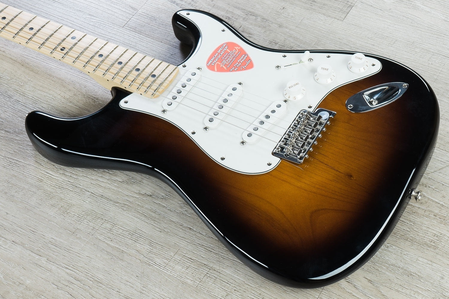 Fender American Special Stratocaster Electric Guitar, Maple Fingerboard - 2-Color Sunburst (Open Box)