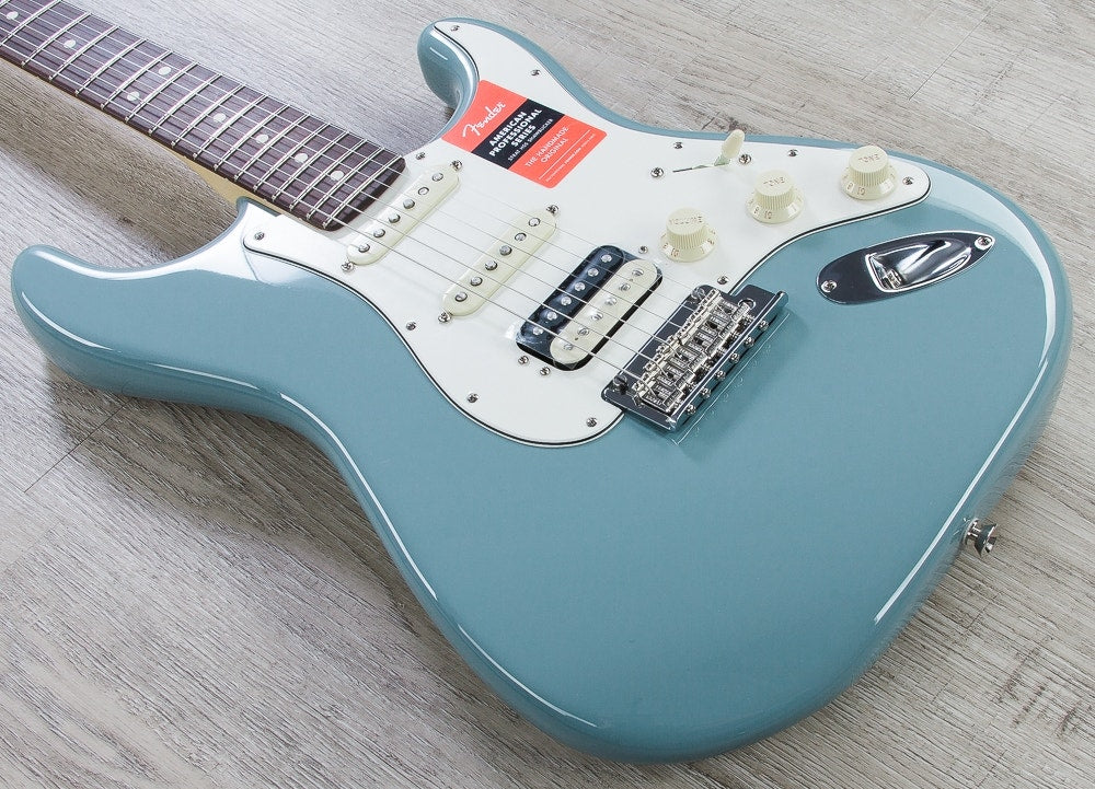 Fender American Pro Stratocaster HSS Shawbucker Electric Guitar, Rosewood Fingerboard, Hard Case - Sonic Gray (Open Box)