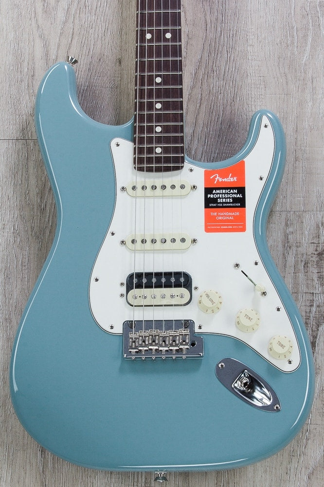 Fender American Pro Stratocaster HSS Shawbucker Electric Guitar, Rosewood Fingerboard, Hard Case - Sonic Gray (Open Box)