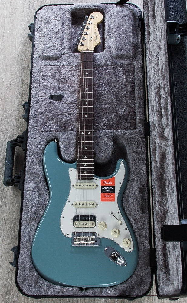 Fender American Pro Stratocaster HSS Shawbucker Electric Guitar, Rosewood Fingerboard, Hard Case - Sonic Gray (Open Box)