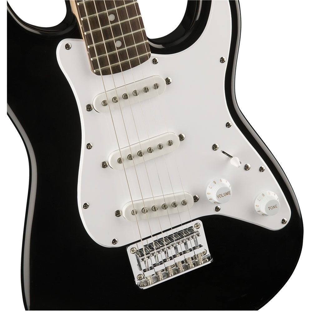 Squier Mini Stratocaster Electric Guitar, Laurel Fingerboard - Black