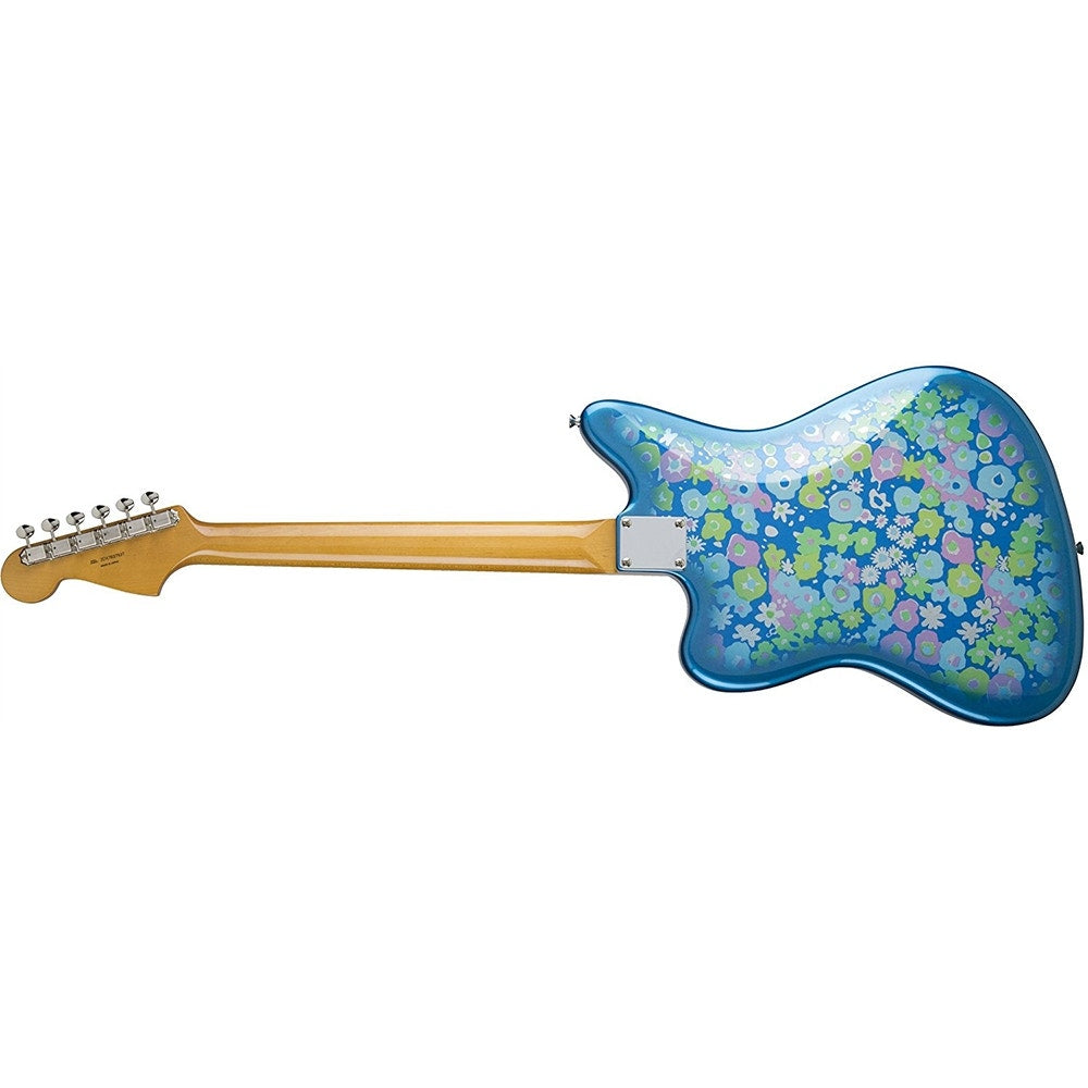 Fender Made in Japan Traditional '60s Jazzmaster Electric Guitar, Rosewood Fingerboard, Gig Bag - Blue Flower