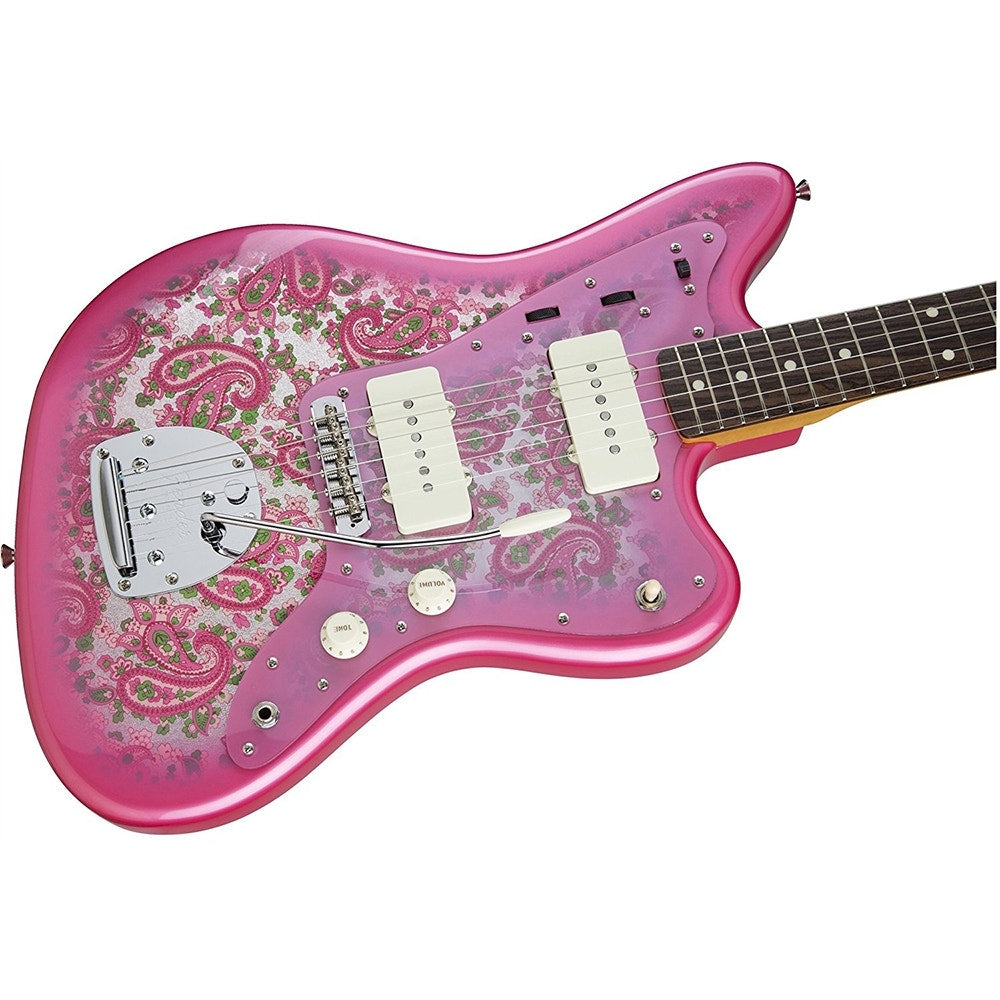 Fender Made in Japan Traditional '60s Jazzmaster Electric Guitar, Rosewood Fingerboard, Gig Bag - Pink Paisley