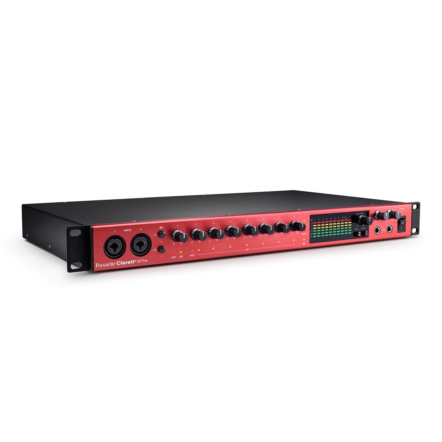 Focusrite Clarett+ 8Pre 18-In/20-Out USB-C Audio Recording Interface w/ 8 Preamps
