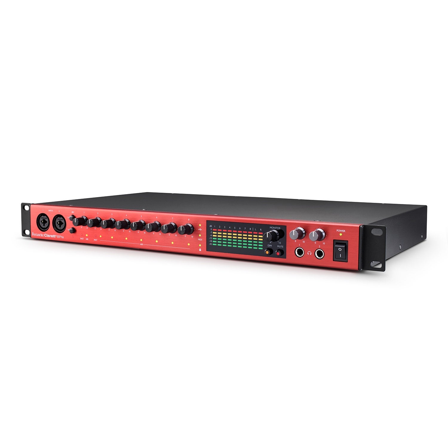 Focusrite Clarett+ 8Pre 18-In/20-Out USB-C Audio Recording Interface w/ 8 Preamps