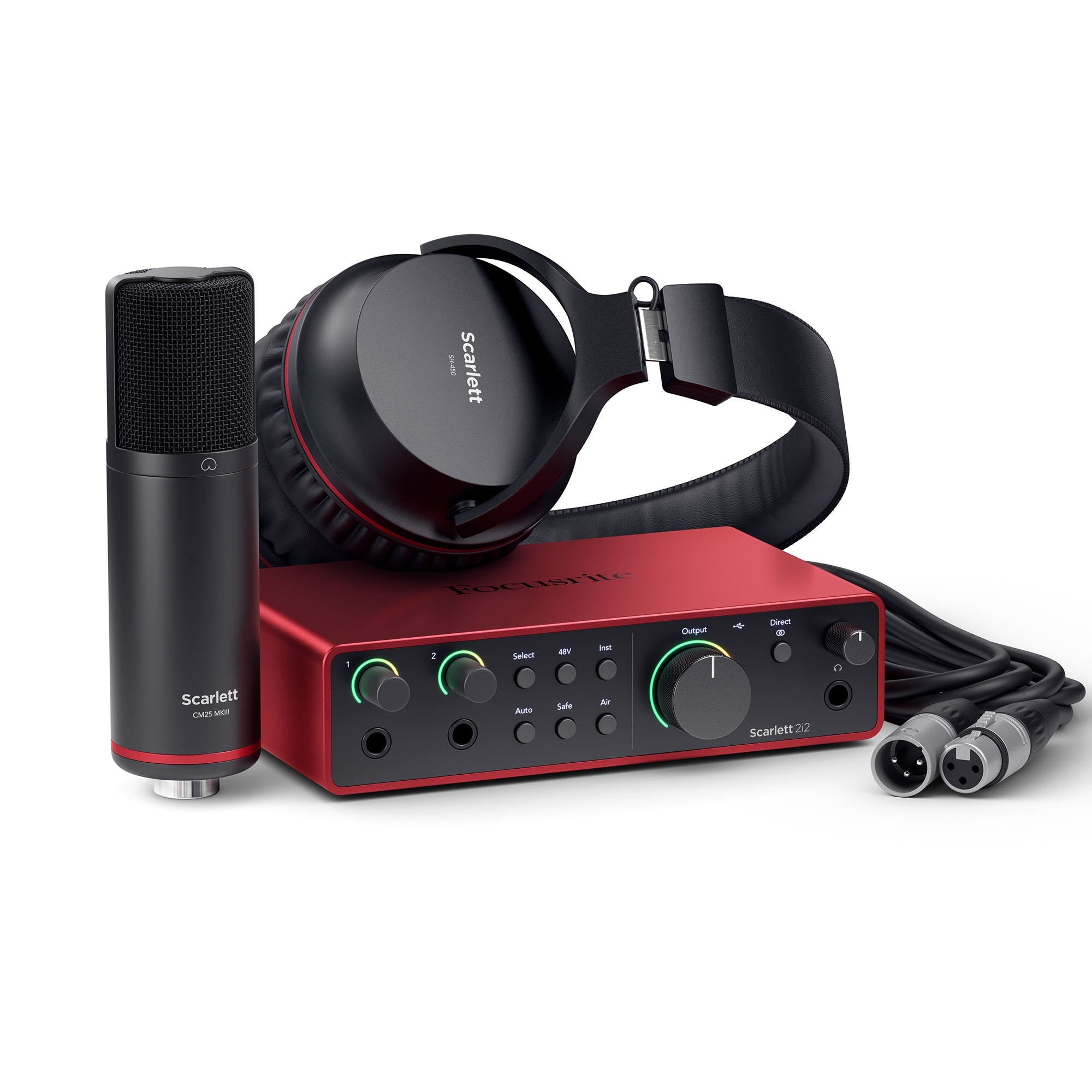 Focusrite Scarlett 2i2 Studio 4th Gen Audio Interface Recording Bundle