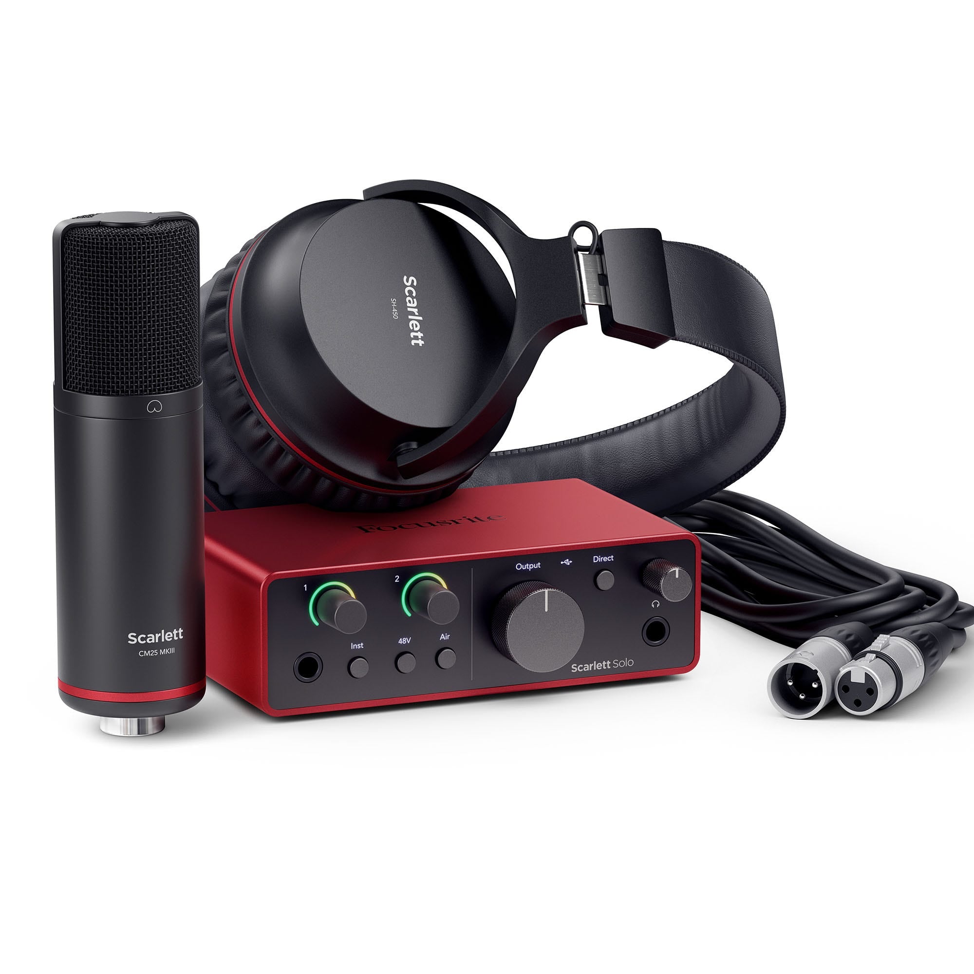 Focusrite Scarlett Solo Studio 4th Gen Audio Interface Recording Bundle