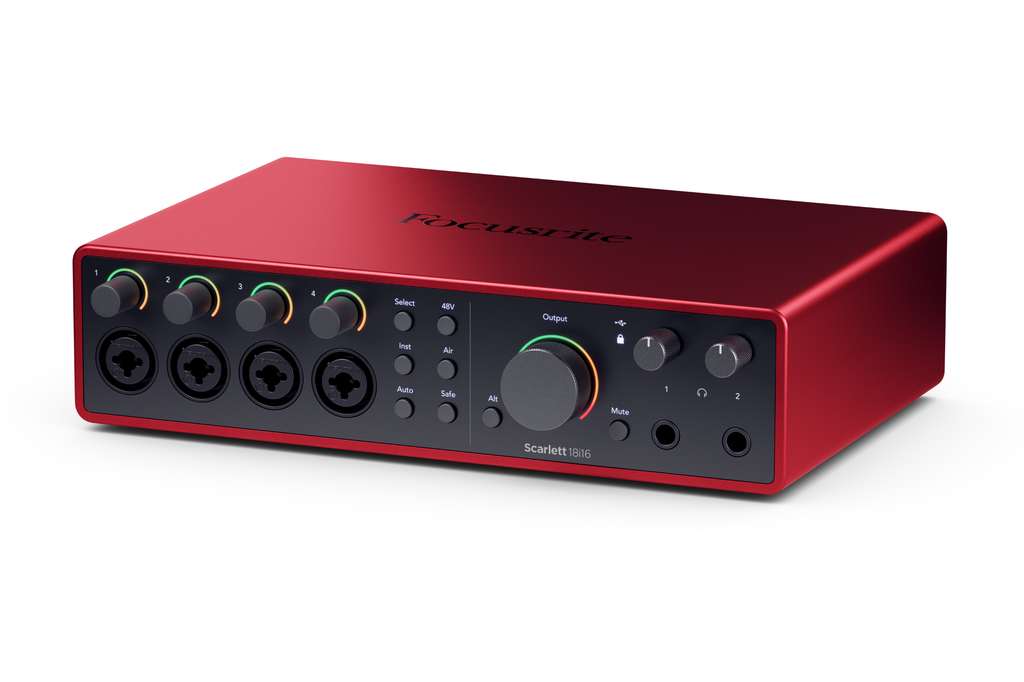 Focusrite Scarlett 18i16 4th Gen 18-In 16-Out Audio Interface with 4 Combo Inputs