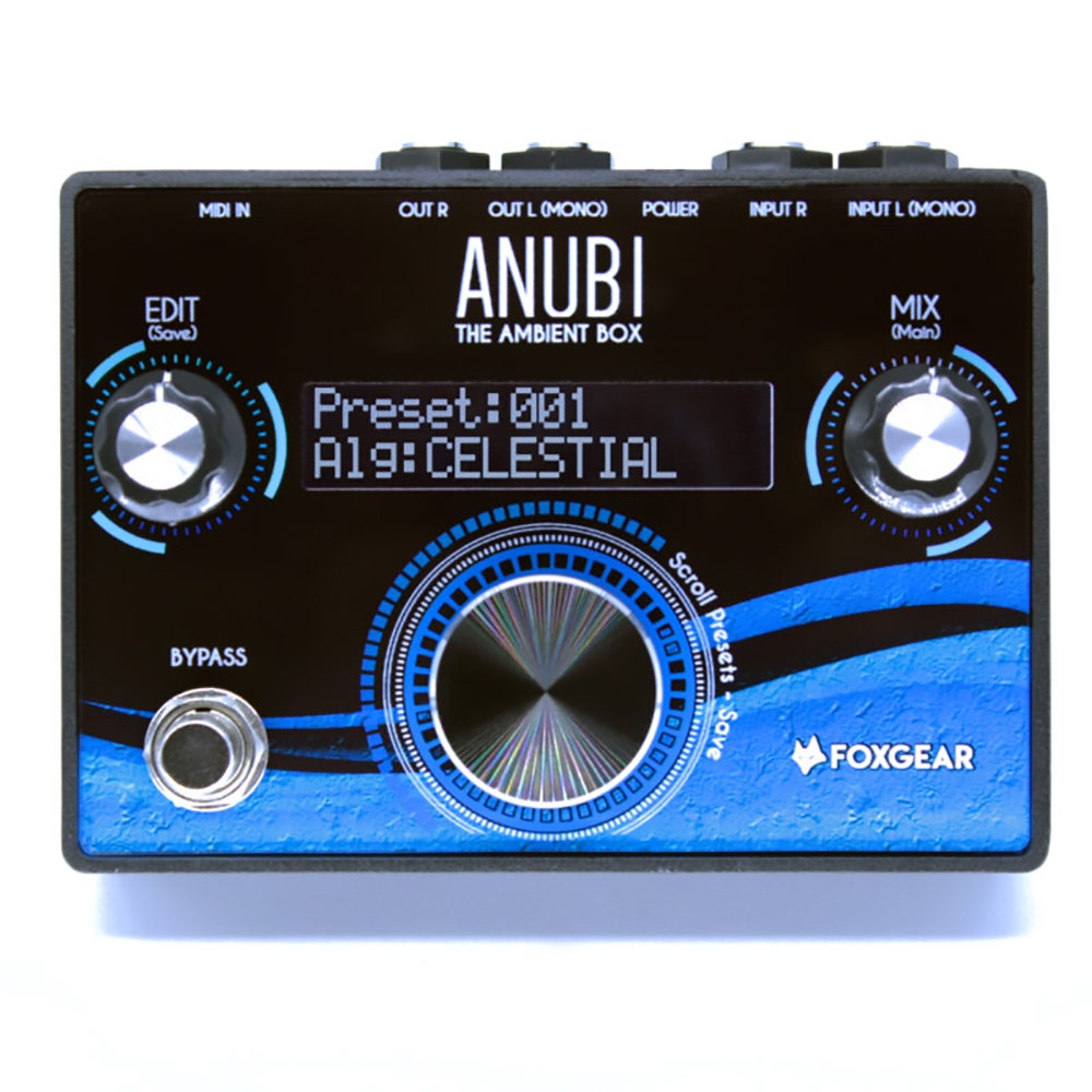 Foxgear Anubi Ambient Box Stereo Guitar Multi-Effects Pedal w/ Buffer Bypass