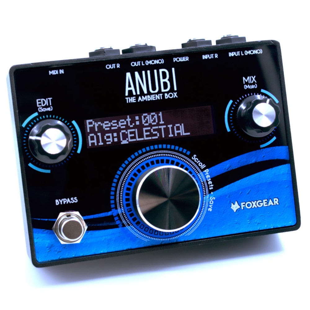 Foxgear Anubi Ambient Box Stereo Guitar Multi-Effects Pedal w/ Buffer Bypass