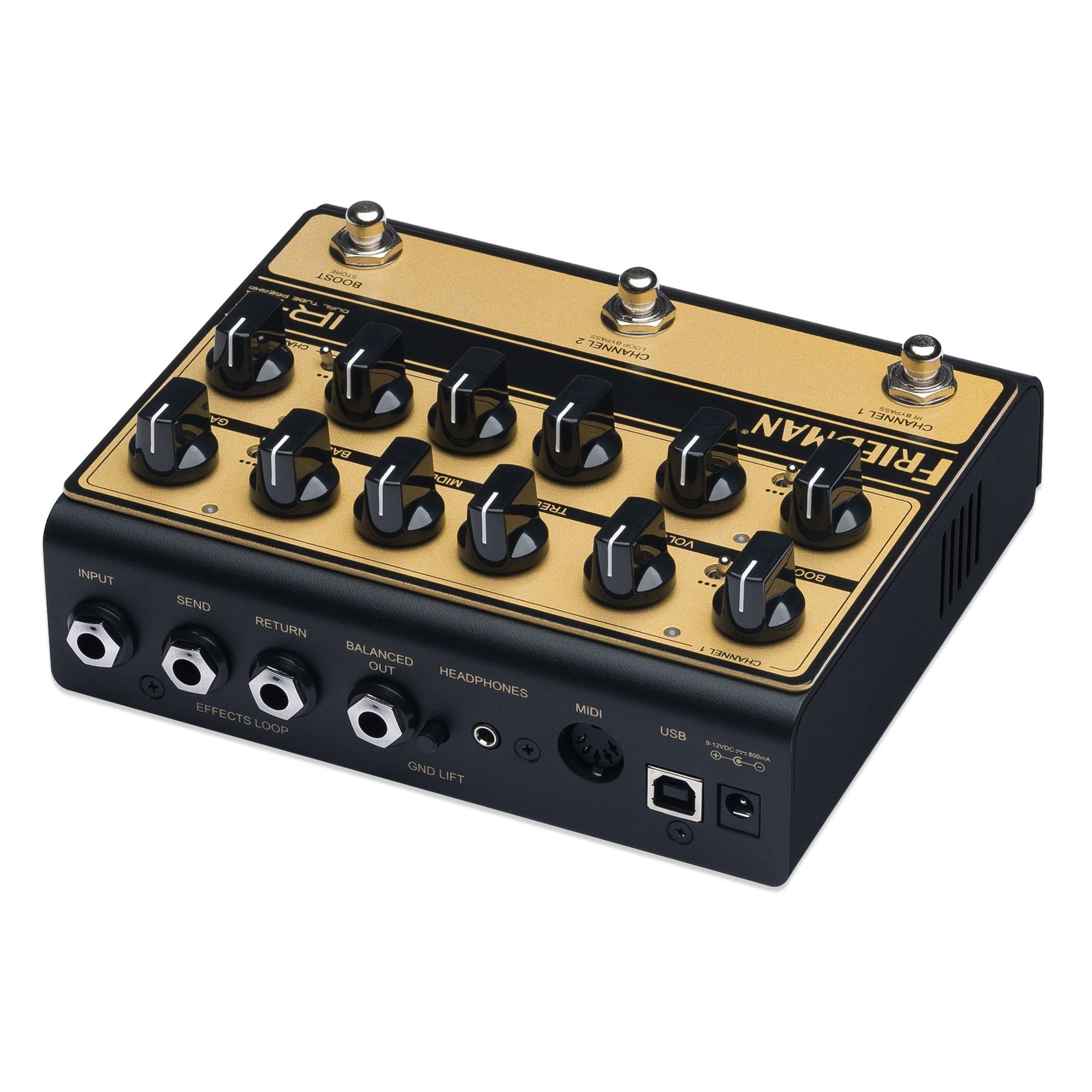 Friedman IR-X 2-Channel Dual-Tube Preamp Pedal with DI IR Cabinet & Power Amp Simulation
