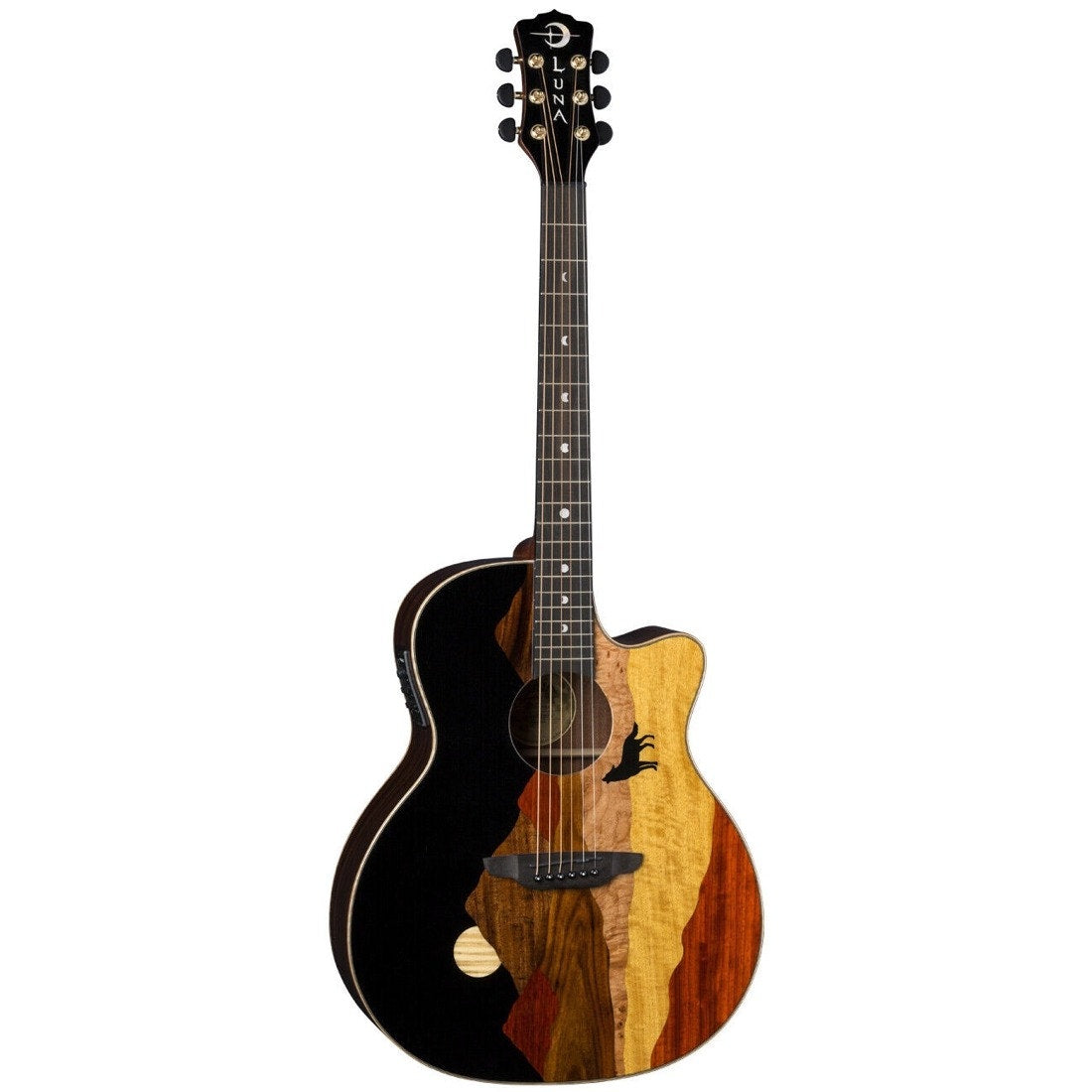Luna Guitars Vista Series Wolf Koa Back and Sides Acoustic-Electric Guitar