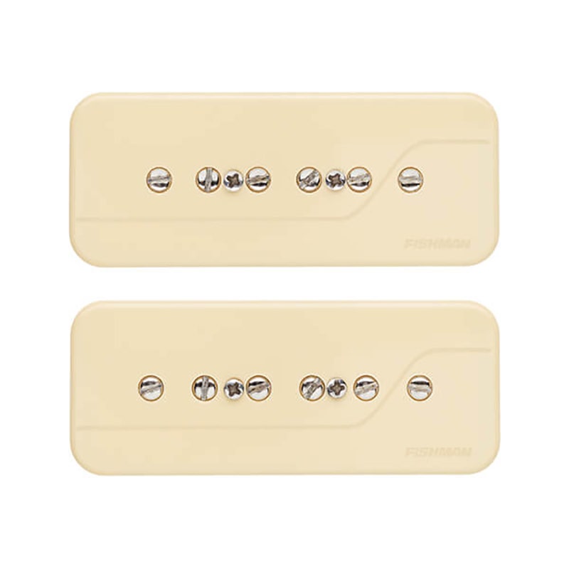 Fishman Fluence Greg Koch Signature Series Gristle-Tone P90 Guitar Pickup Set, Cream