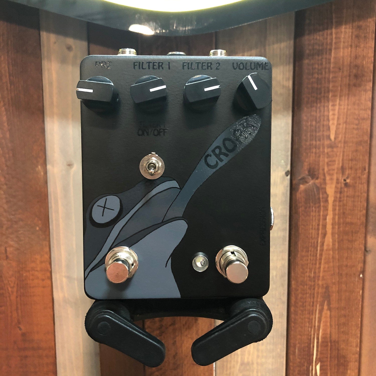 Fuzzrocious Pedals Croak Expressive Double Filter Fuzz Guitar Effects Pedal, Blackout