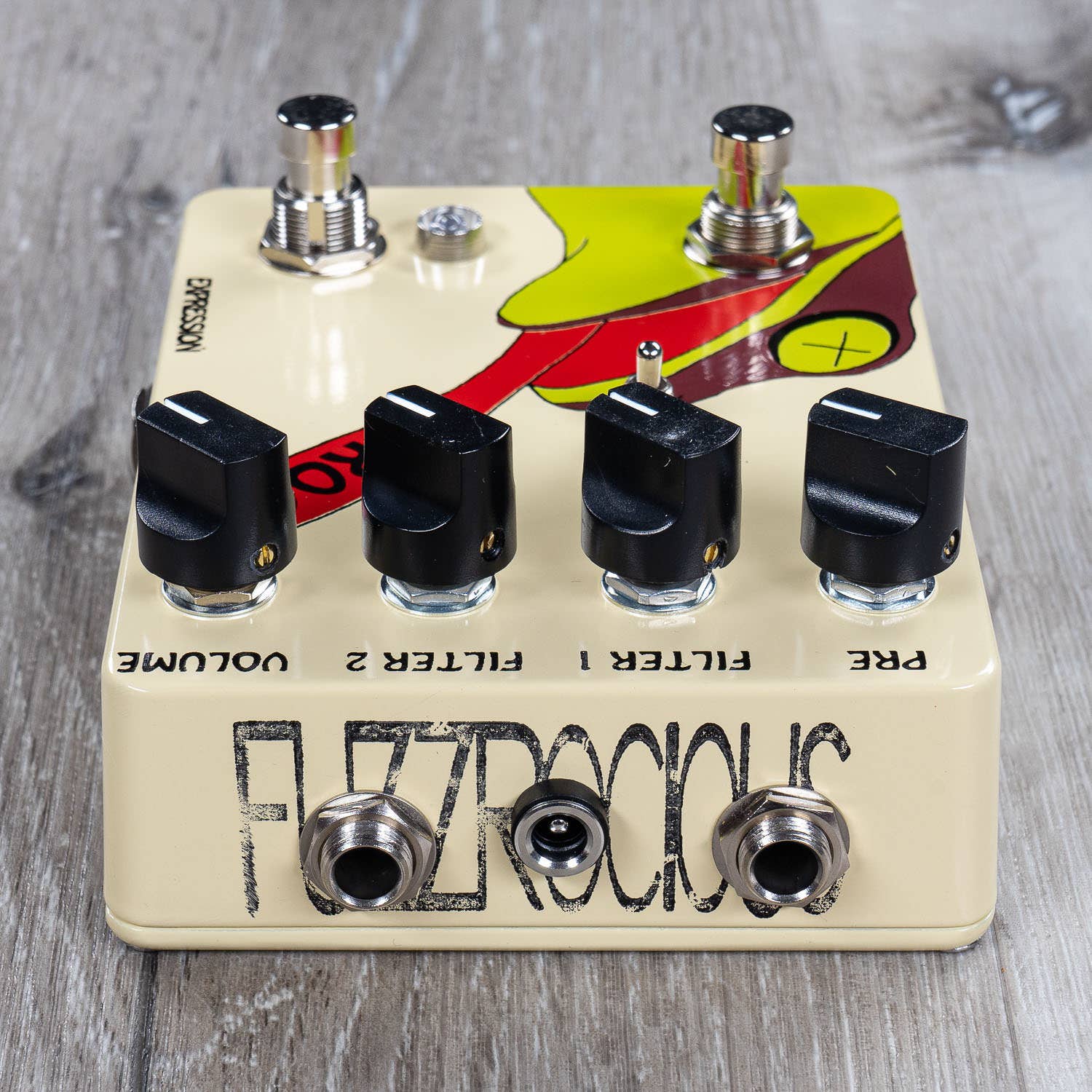 Fuzzrocious Croak Expressive Double Filter Fuzz Pedal, Yellow