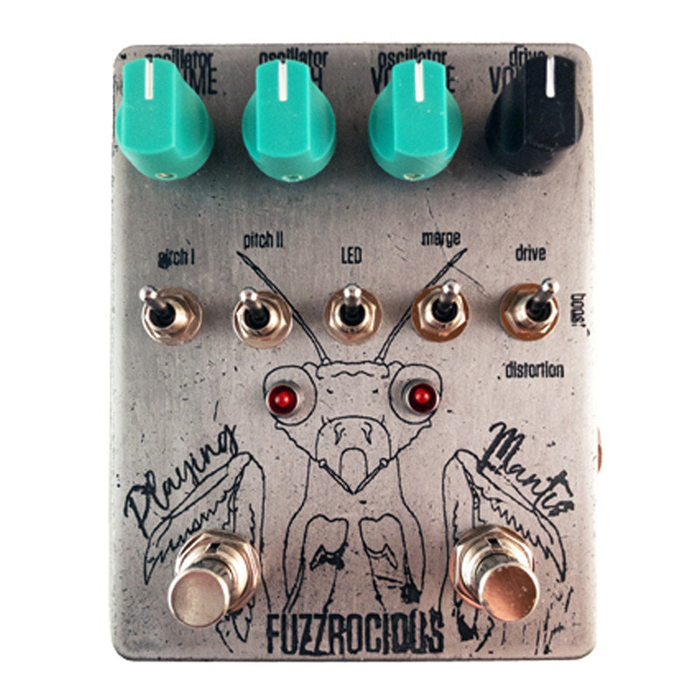 Fuzzrocious Pedals Playing Mantis Drive & Oscillator Overdrive / Distortion / Boost Guitar Effects Pedal, Limited Edition Etched