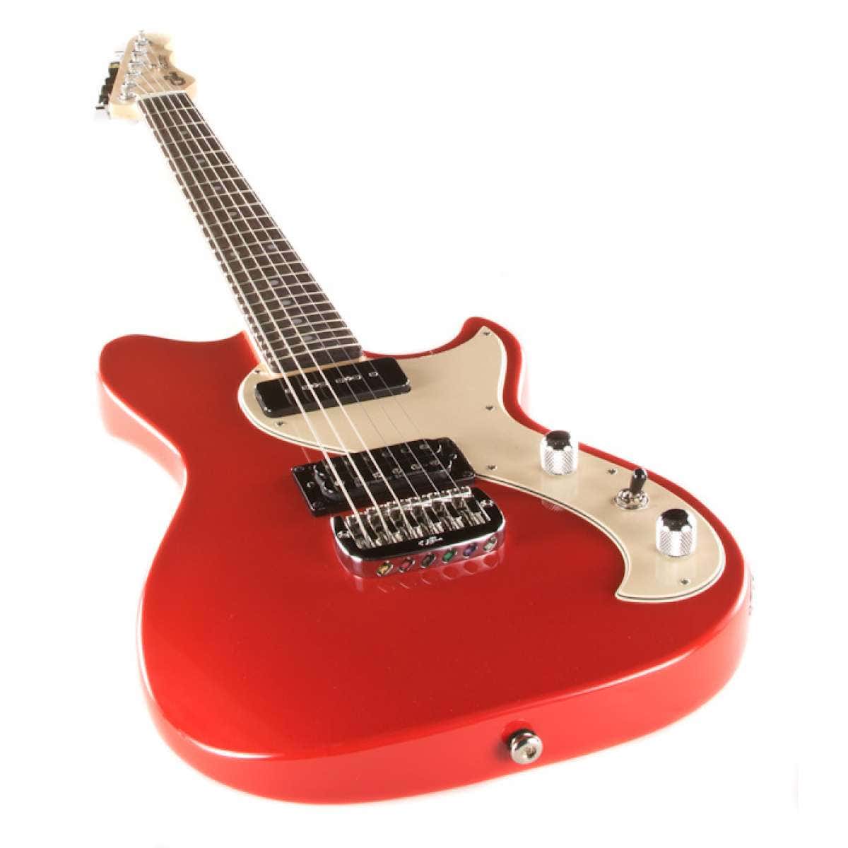 G&L USA Fallout Electric Guitar, Rosewood Fingerboard, Hard Case - Fullerton Red