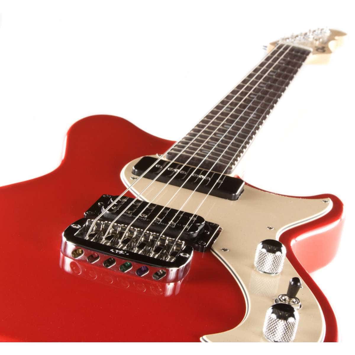 G&L USA Fallout Electric Guitar, Rosewood Fingerboard, Hard Case - Fullerton Red