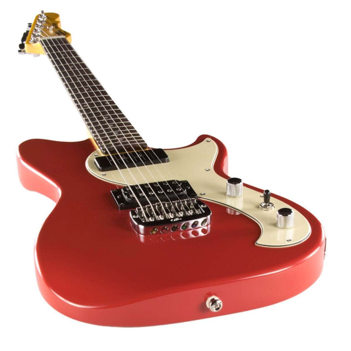G&L USA Fallout Electric Guitar, Rosewood Fingerboard, Hard Case - Fullerton Red