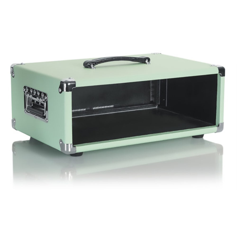 Gator Cases Retro Rack Series GR-RETRORACK-3SG Vintage Amp Vibe Rack Case, 3U Seafoam Green