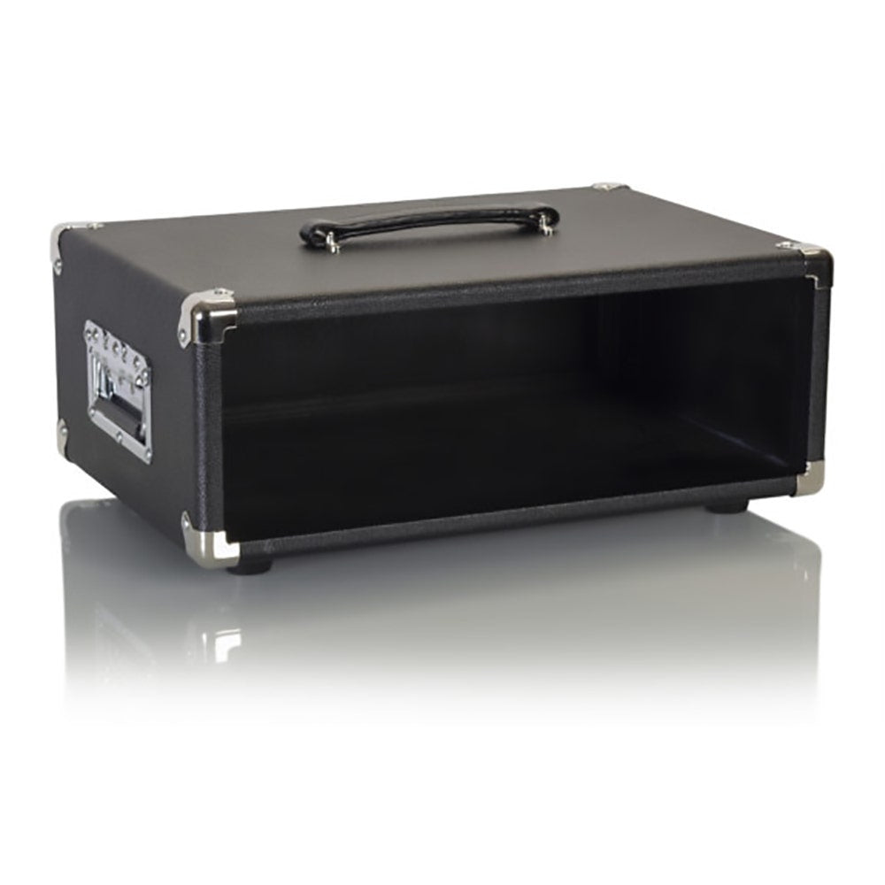 Gator Retro Rack Series GR-RETRORACK-3BK Vintage Amp Vibe Rack Case, 3U Black