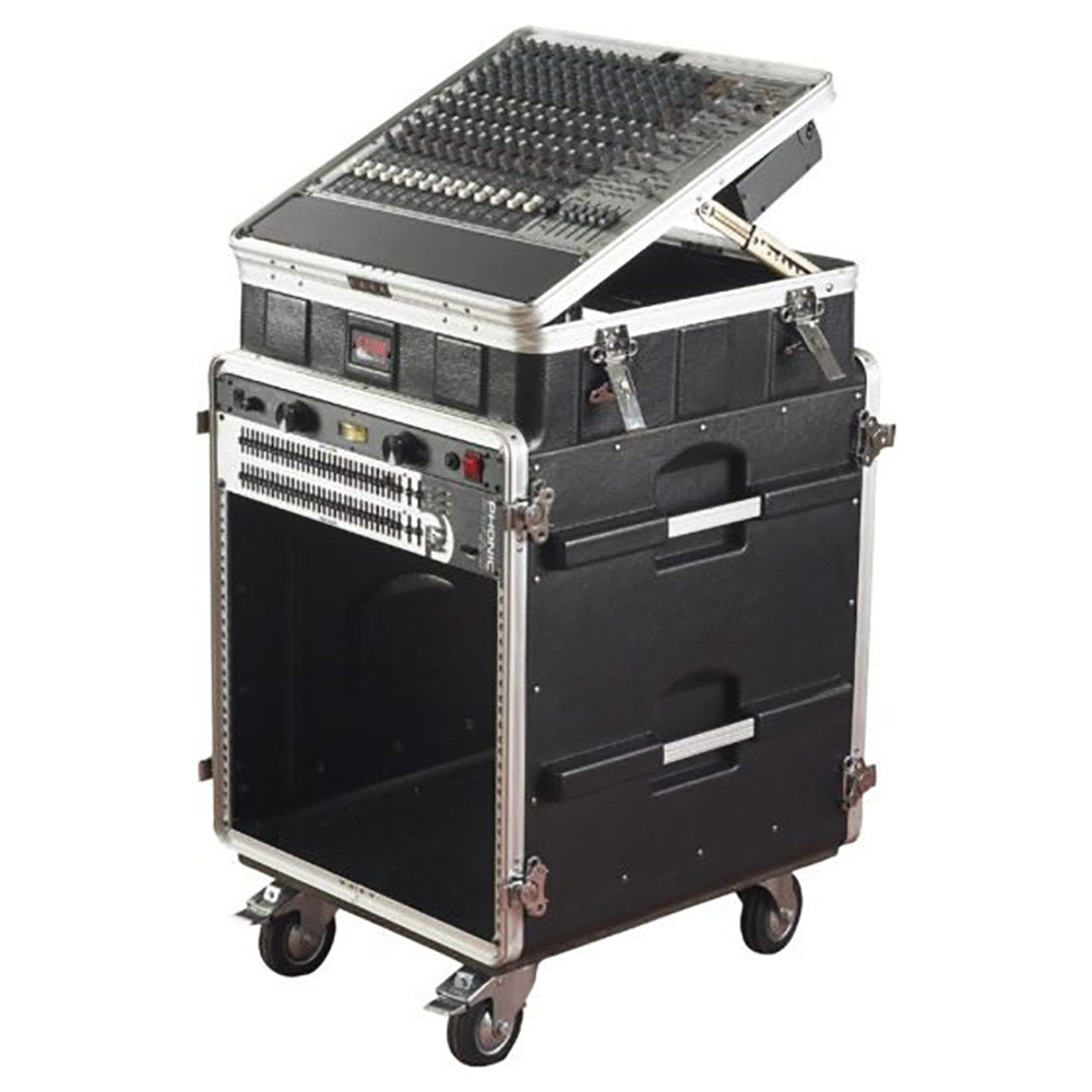 Gator Cases GRC-10X12-PU ATA Molded PE Pop-Up Console Rack, 10U Top, 12U Bottom