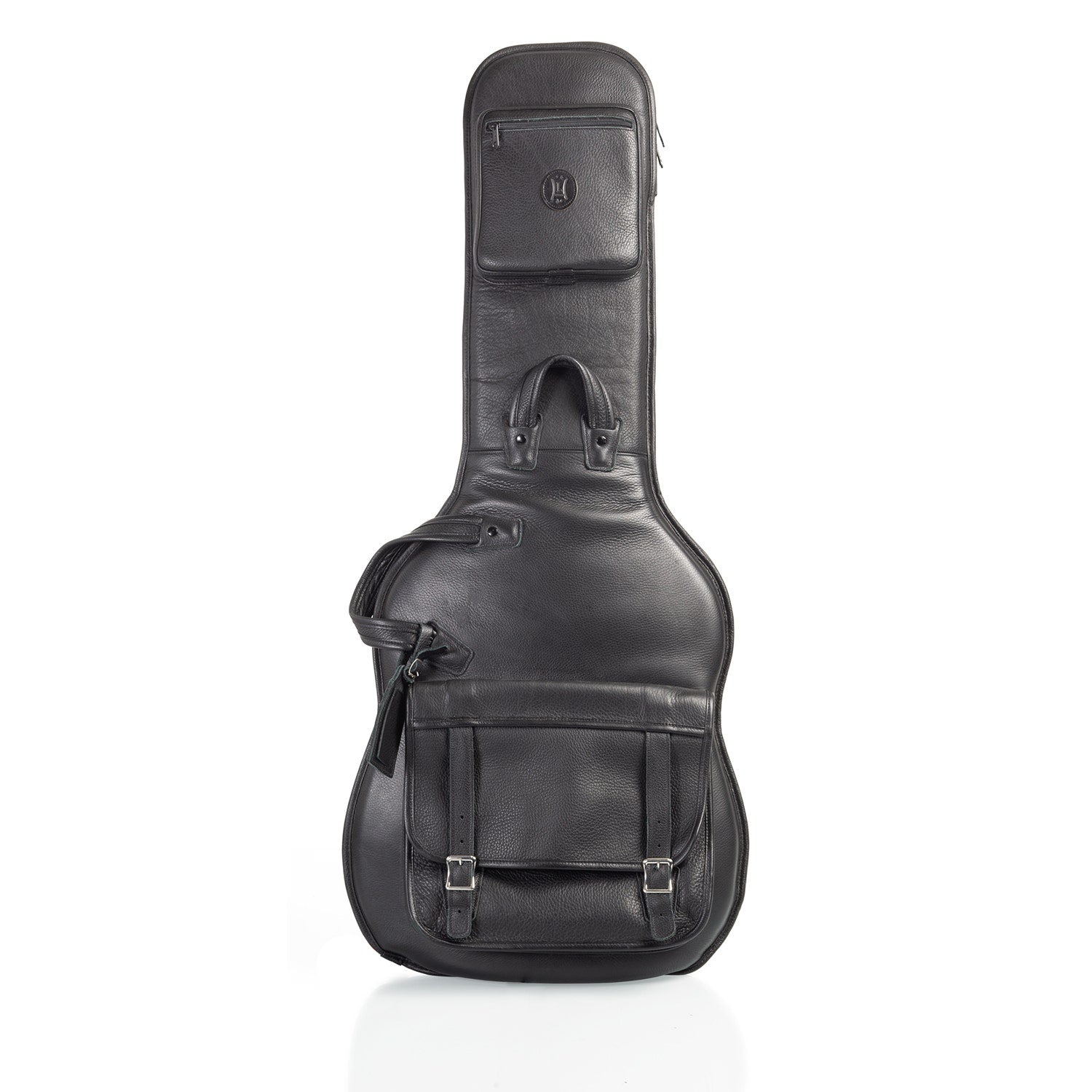 Levy's Leathers LM18-BLK Leather Electric Guitar Gig Bag w/ Bridge Protector, Black