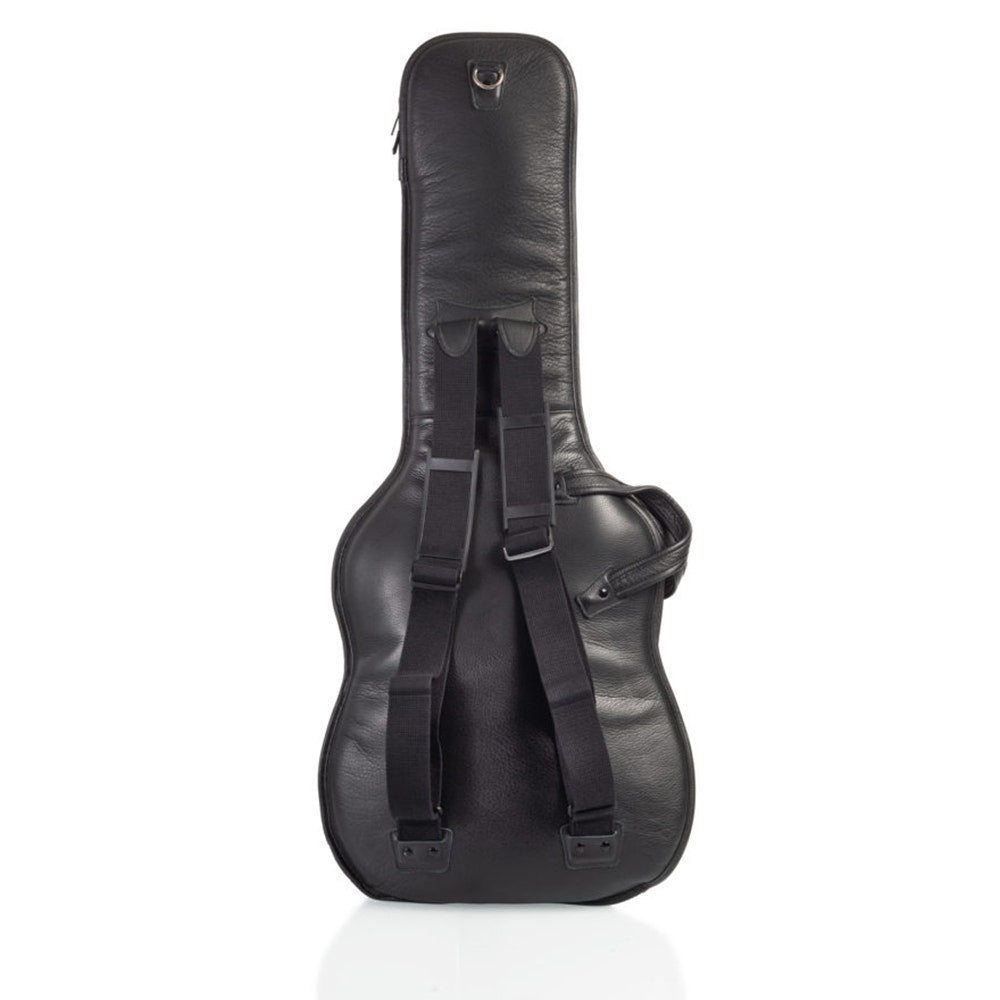 Levy's Leathers LM18-BLK Leather Electric Guitar Gig Bag w/ Bridge Protector, Black