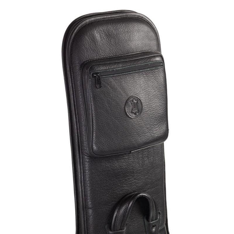 Levy's Leathers LM18-BLK Leather Electric Guitar Gig Bag w/ Bridge Protector, Black