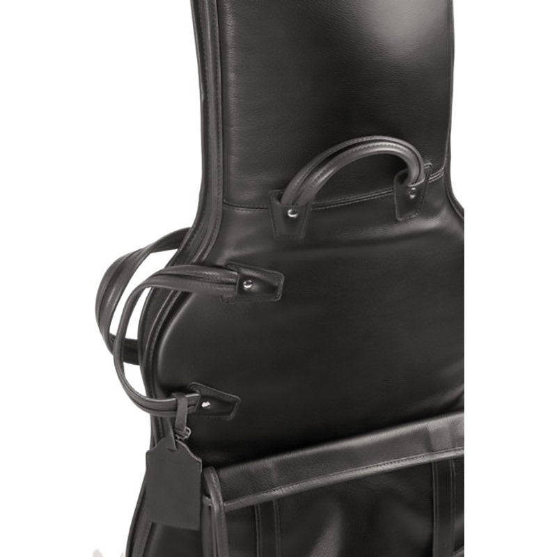 Levy's Leathers LM19-BLK Leather Electric Bass Guitar Gig Bag, Black
