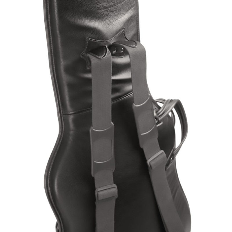 Levy's Leathers LM19-BLK Leather Electric Bass Guitar Gig Bag, Black