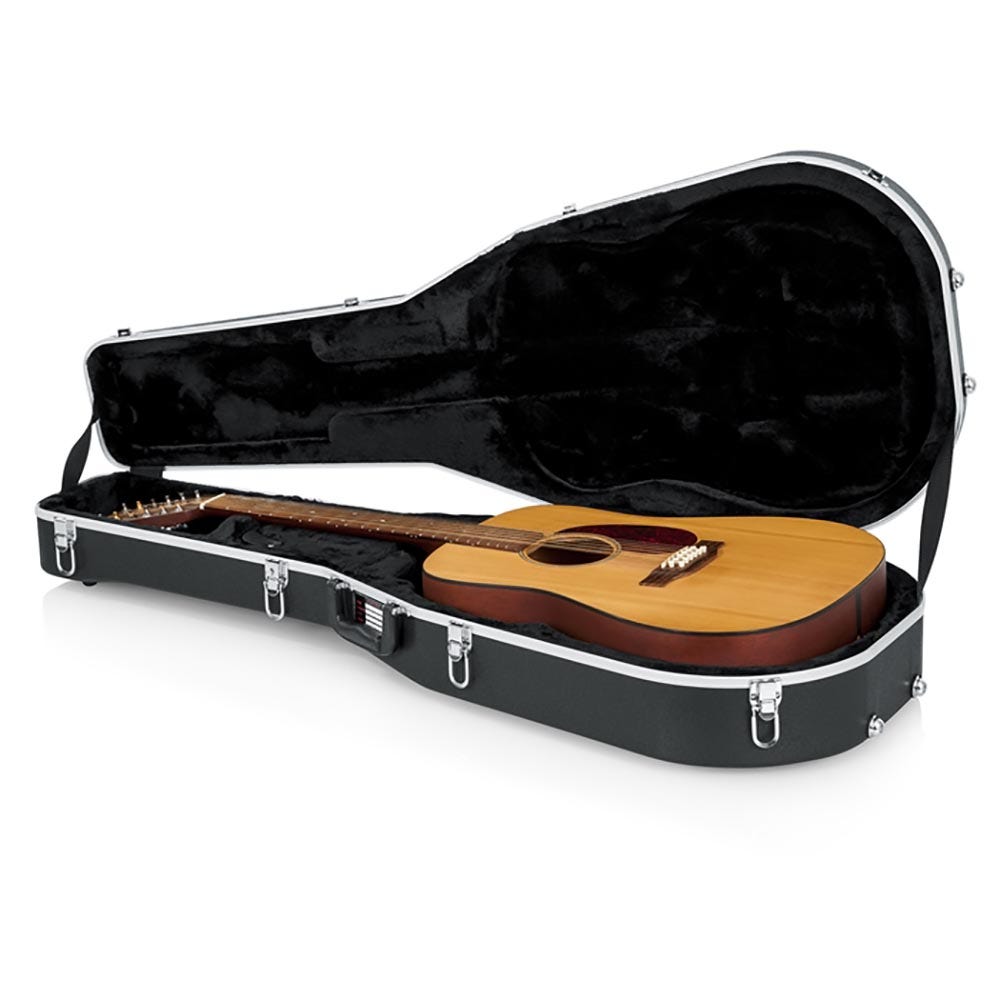 Gator Cases Deluxe Molded Case for 6-String and 12-String Dreadnought Guitars