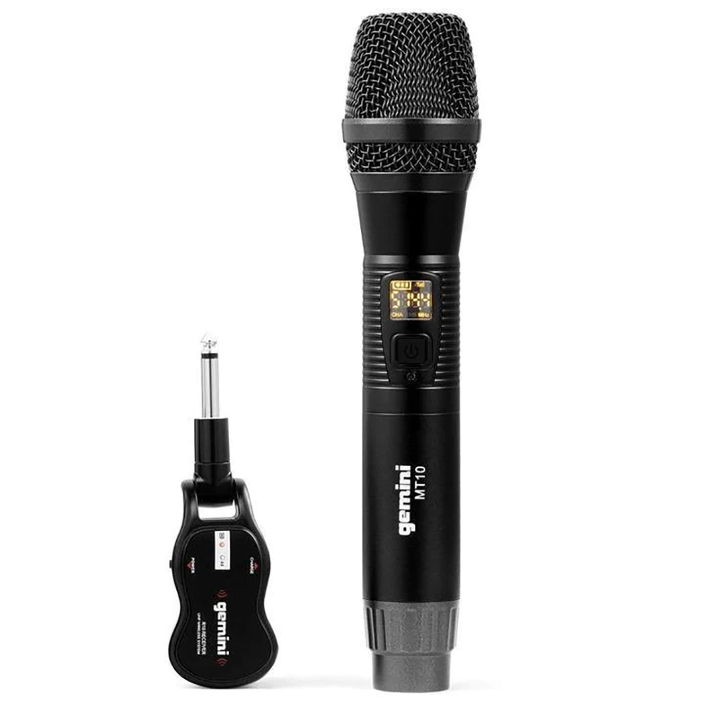 Gemini Sound GMU-M100 Handheld UHF USB-Rechargeable Wireless Microphone System