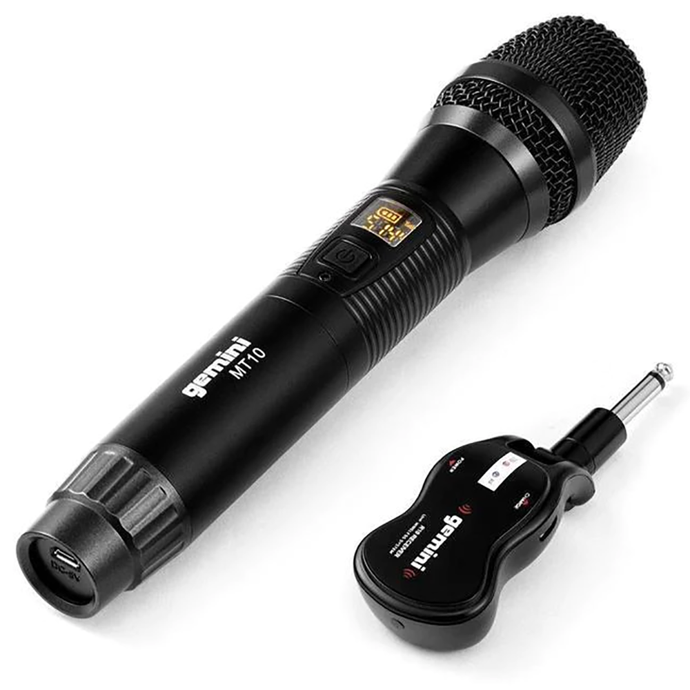 Gemini Sound GMU-M100 Handheld UHF USB-Rechargeable Wireless Microphone System