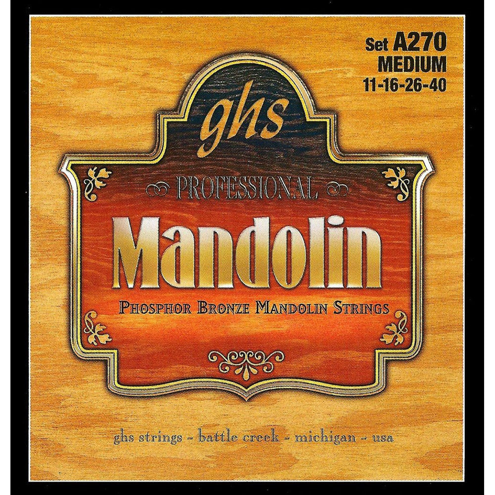 GHS A270 Phosphor Bronze Mandolin Strings, Loop End, Medium, 11-40