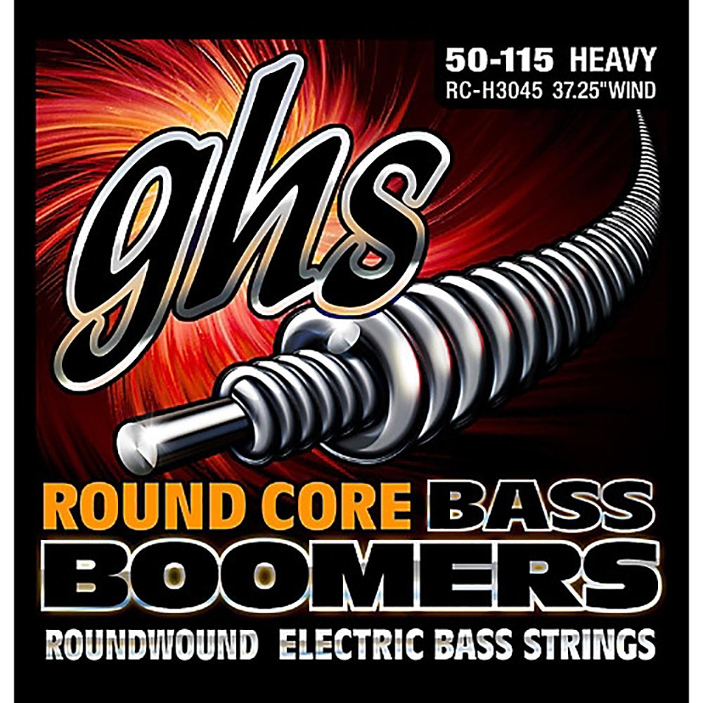 GHS RC-H3045 Round Core Bass Boomers, 4-String Electric Bass Strings, Heavy (50-115)