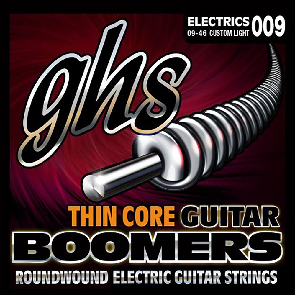 GHS TC-GBCL Thin Core Boomers, Roundwound Electric Guitar Strings, Custom Light (9-46)