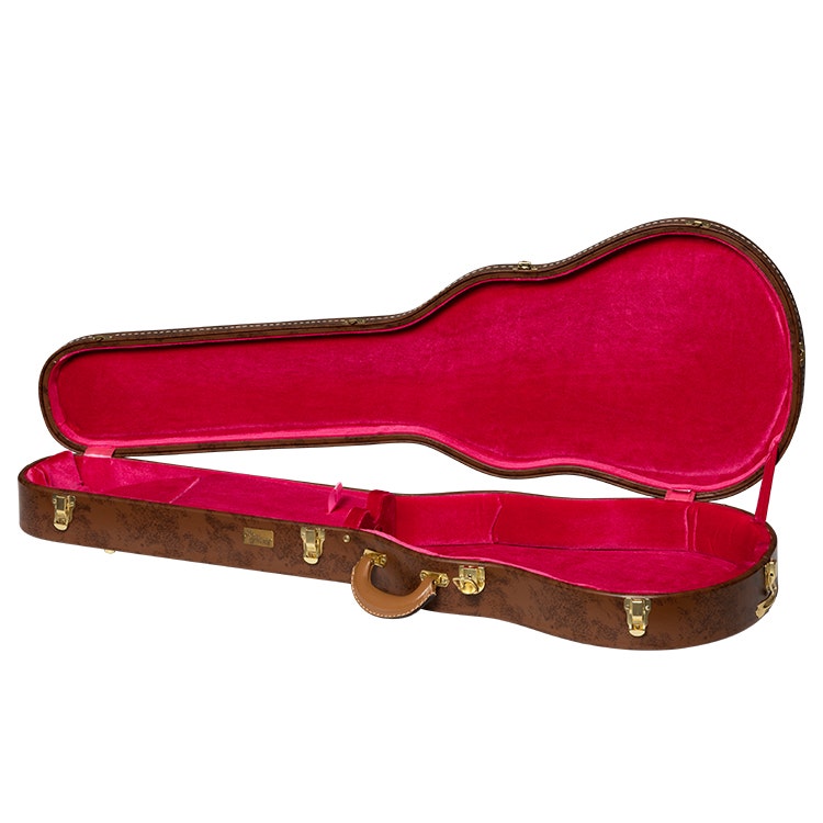 Gibson Lifton Historic "5-Latch" Brown/Pink Les Paul Guitar Hardshell Case