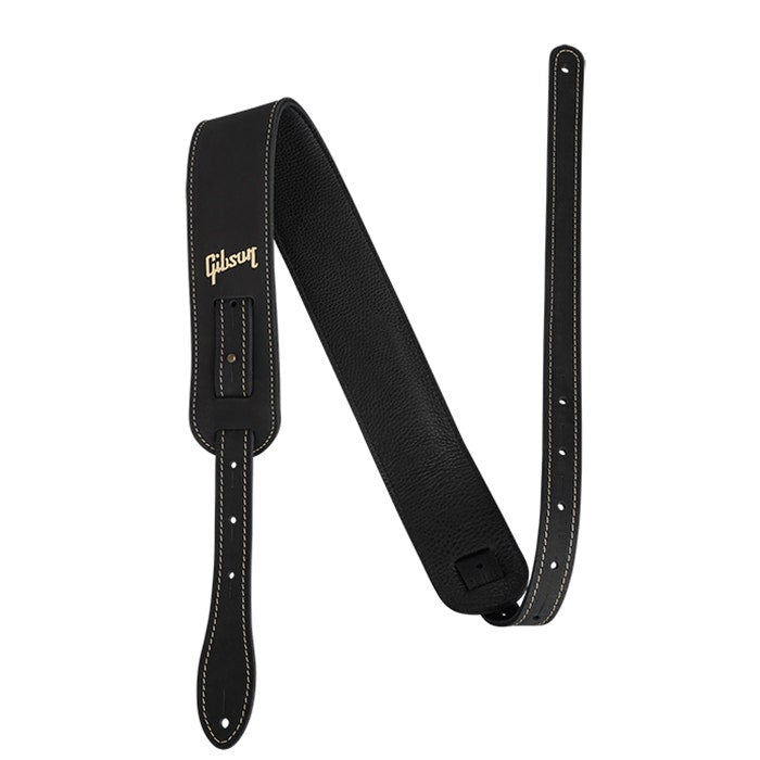 Gibson The Nubuck Handmade Genuine Nubuck Leather 2.5'' Guitar Bass Strap, Black