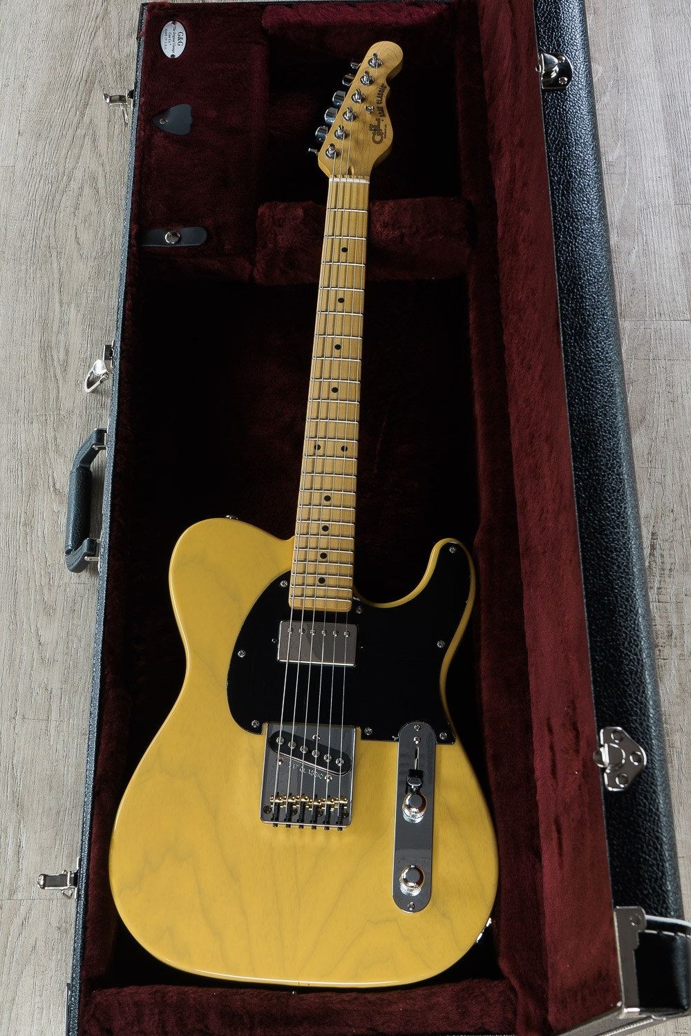 G&L USA ASAT Classic Bluesboy Electric Guitar, Maple Fretboard, Swamp Ash Body, Hard Case - Butterscotch Blonde