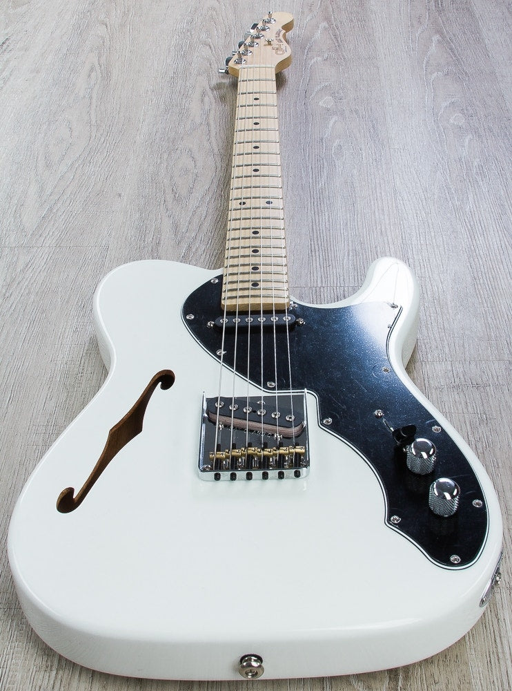 G&L USA ASAT Classic Thinline Electric Guitar, Maple Fingerboard, Hard Case - Alpine White (Open Box)