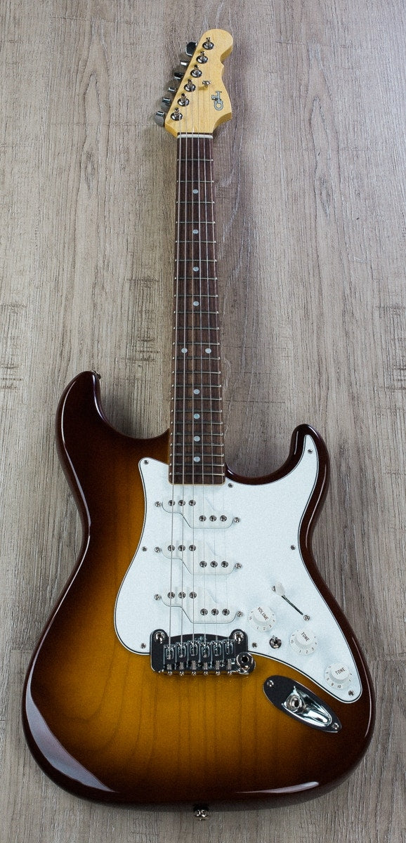 G&L USA Comanche Empress Electric Guitar Maple Neck and Rosewood Fretboard with Case - Old School Tobacco Sunburst Finish (Open Box)