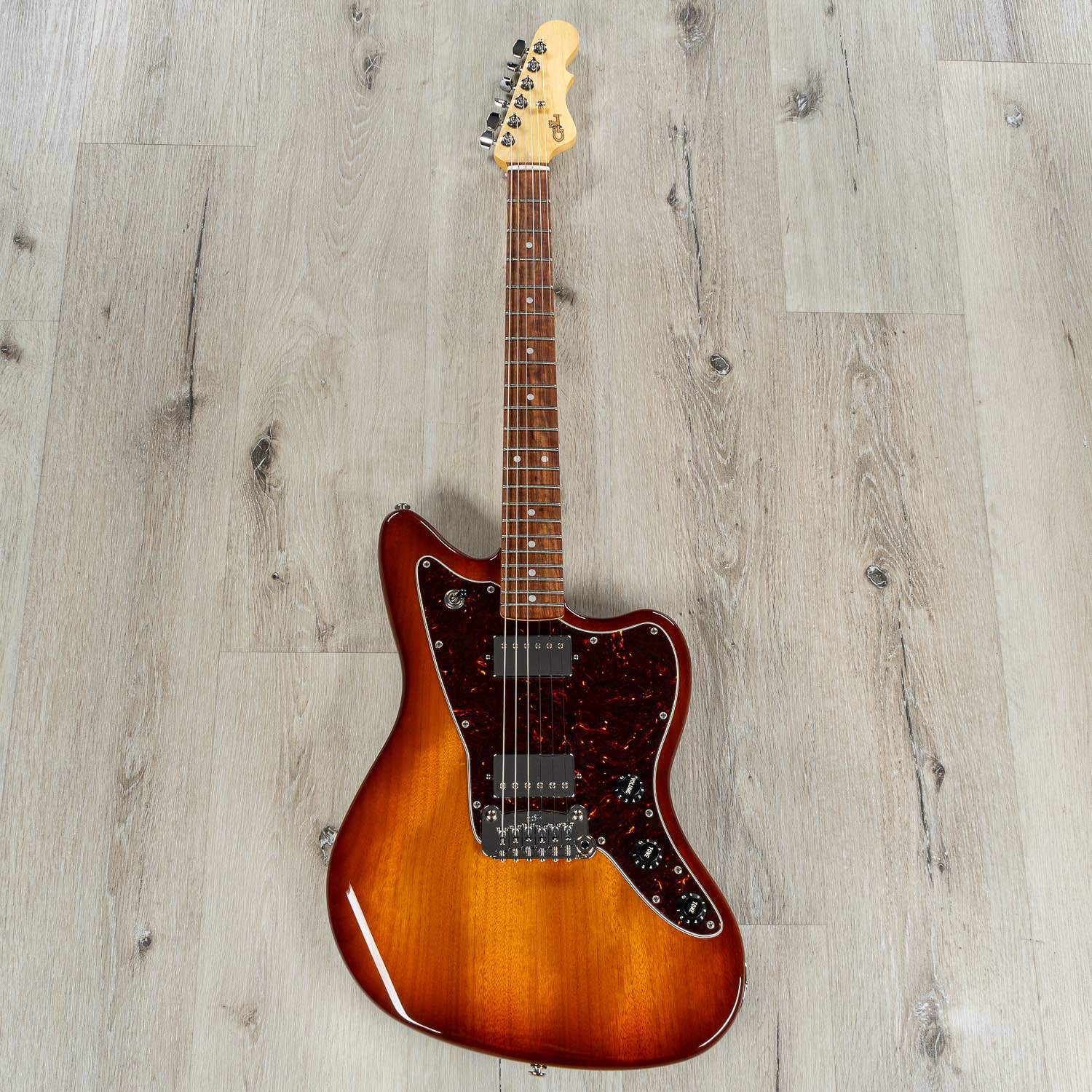 G&L Fullerton Deluxe Doheny HH Electric Guitar, Old School Tobacco Burst