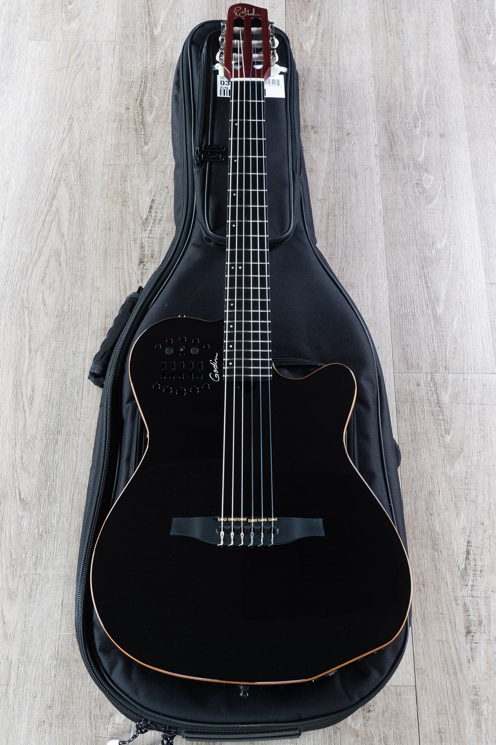 Godin Guitars Multiac ACS Nylon Black HG Acoustic Electric Nylon String Guitar (032174)