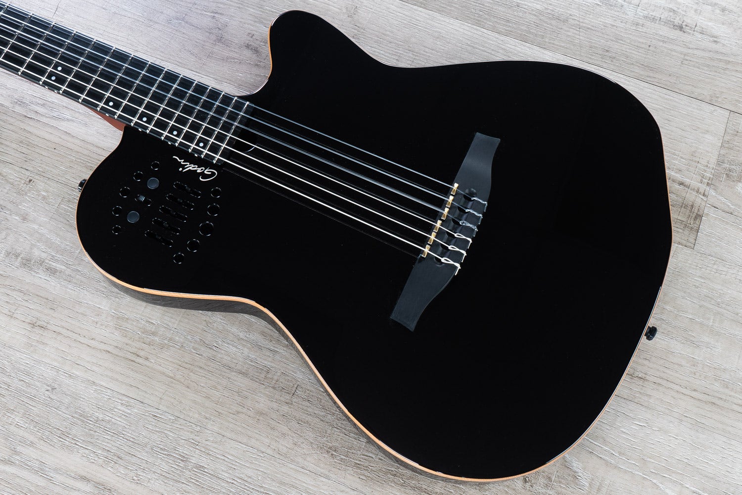 Godin Guitars Multiac ACS Nylon Black HG Acoustic Electric Nylon String Guitar (032174)