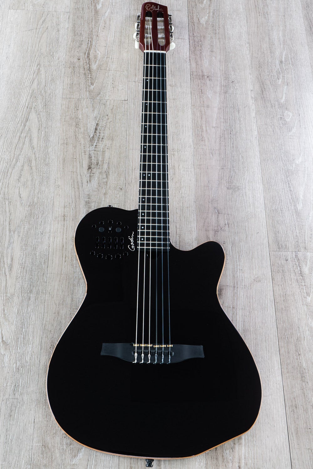 Godin Guitars Multiac ACS Nylon Black HG Acoustic Electric Nylon String Guitar (032174)