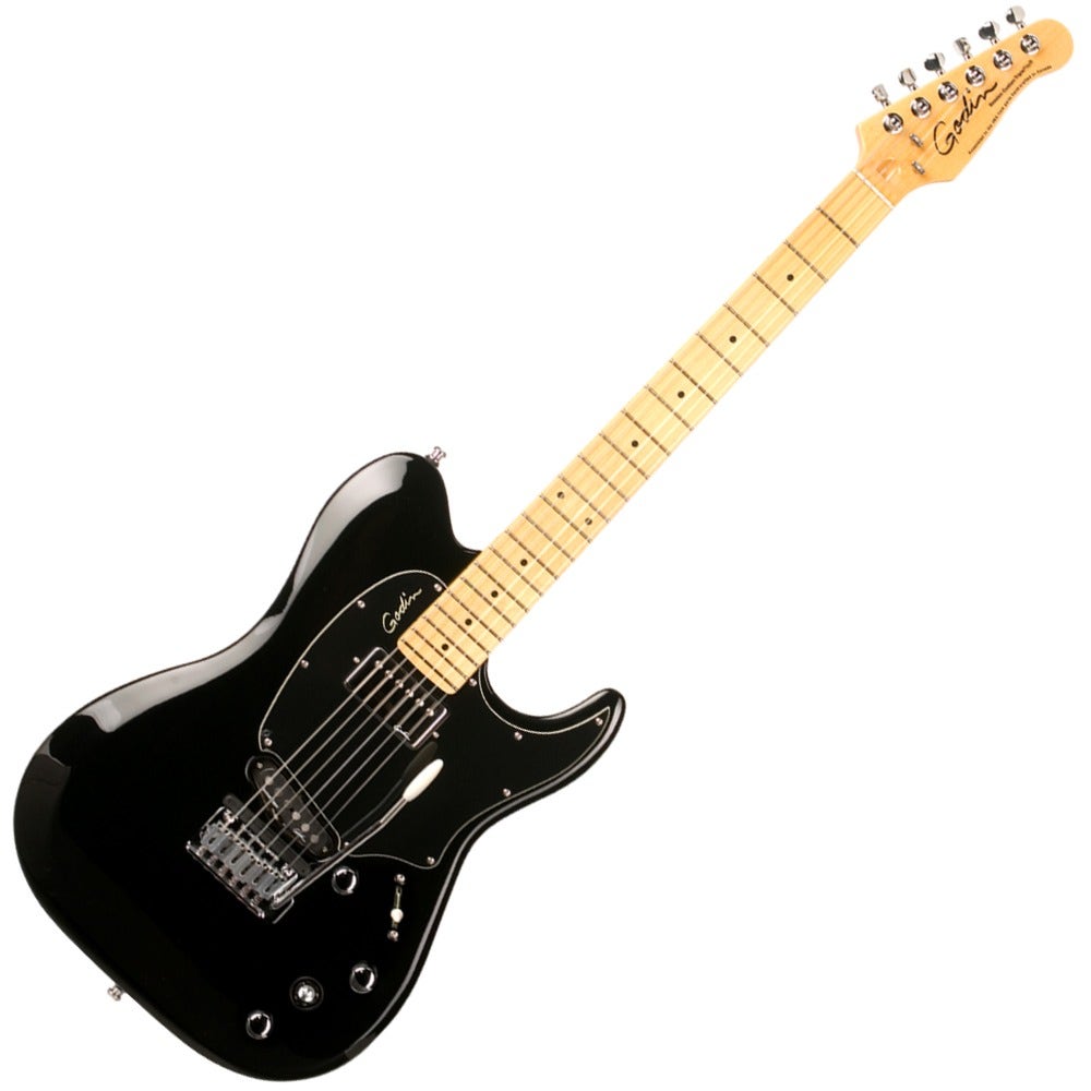 Godin 039050 Session Custom TriplePlay Maple Fingerboard (MN) Electric Guitar with Bag - Black HG