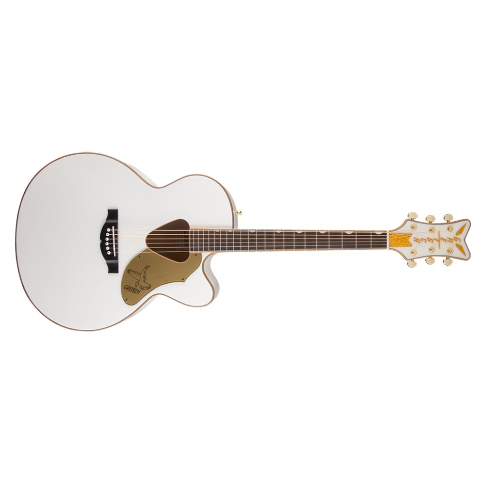 Gretsch G5022CWFE Rancher Falcon Jumbo Acoustic Electric Guitar w/ Case, White