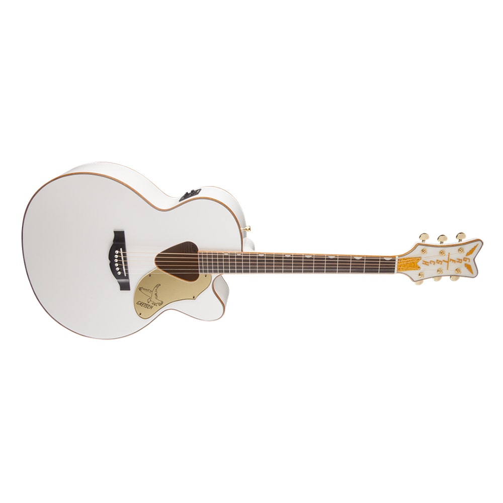 Gretsch G5022CWFE Rancher Falcon Jumbo Acoustic Electric Guitar w/ Case, White